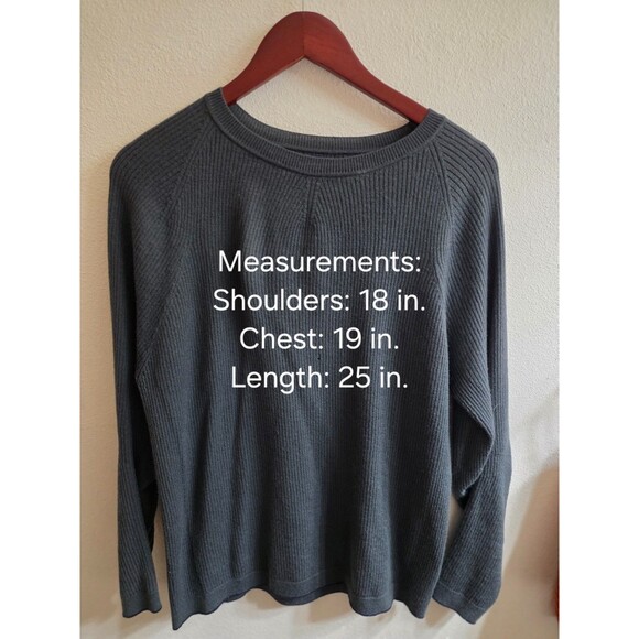 Ministry of Supply Atlas Merino Wool Blend Crew Neck Sweater - Gray Size Med - Picture 6 of 6